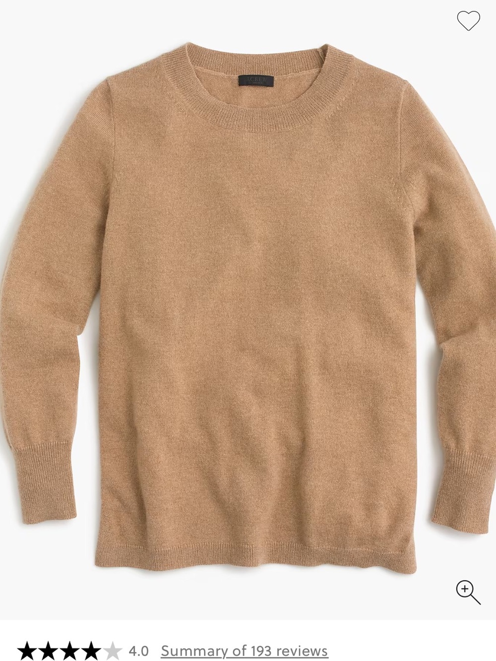 Jcrew Men's cashmere Crewneck Large sweater NEW with tags